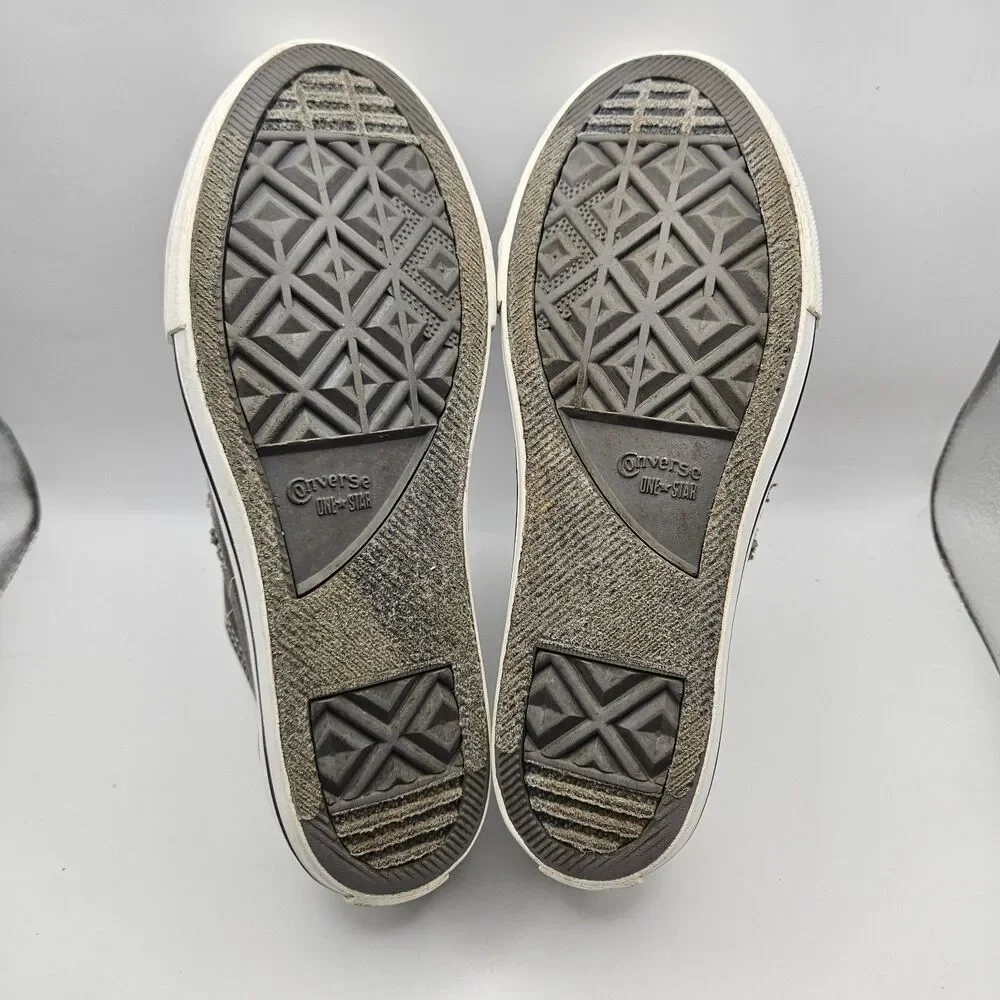 Converse One Star JUNIORS Gray Star Sneakers Classic Skate Grunge Alt Sz US 4